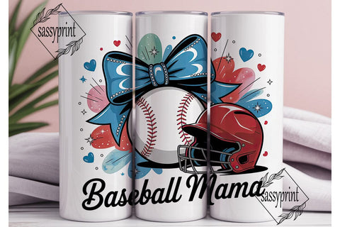 Baseball Mama 20oz Tumbler Wrap Sublimation sassyprint 