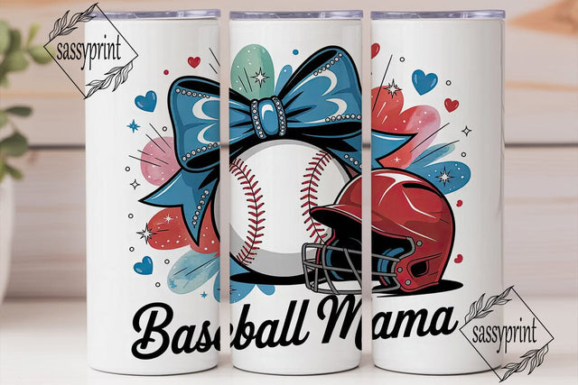 Baseball Mama 20oz Tumbler Wrap Sublimation sassyprint 