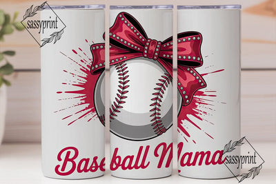 Baseball Mama 20oz Tumbler Wrap Sublimation sassyprint 