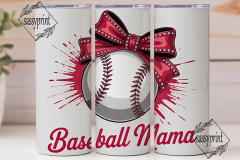 Baseball Mama 20oz Tumbler Wrap Sublimation sassyprint 
