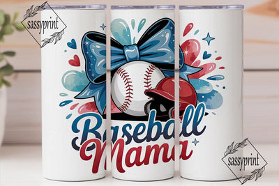 Baseball Mama 20oz Tumbler Wrap Sublimation sassyprint 