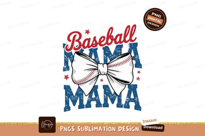Baseball Mama Bow Sublimation Design Png Sublimation Designangry 