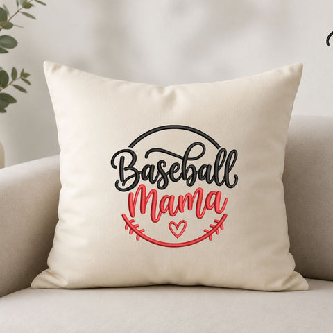 Baseball Mama Heart Machine Embroidery Design – Baseball Mom Game Day Embroidery File Embroidery/Applique DESIGNS PatternFeed8 