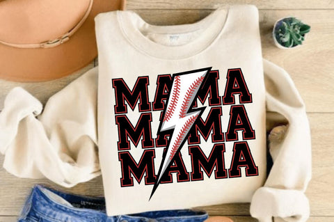 Baseball Mama Lightning Bolt PNG, Softball Lightning Bolt PNG, Sport Mom PNG, Baseball Mama PNG, Baseball PNG Sublimation Regulrcrative 