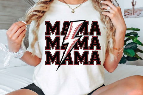 Baseball Mama Lightning Bolt PNG, Softball Lightning Bolt PNG, Sport Mom PNG, Baseball Mama PNG, Baseball PNG Sublimation Regulrcrative 