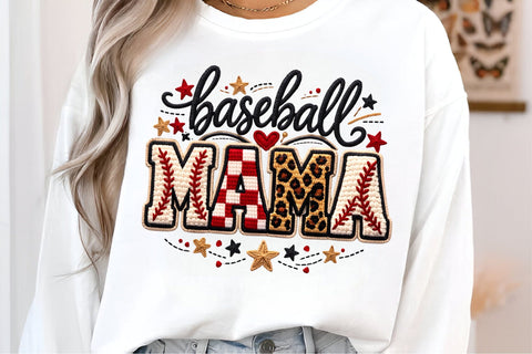 Baseball Mama PNG, Faux Yarn Baseball Sublimation designmaster24 