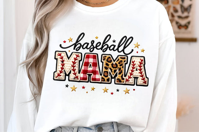 Baseball Mama PNG, Faux Yarn Baseball Sublimation designmaster24 