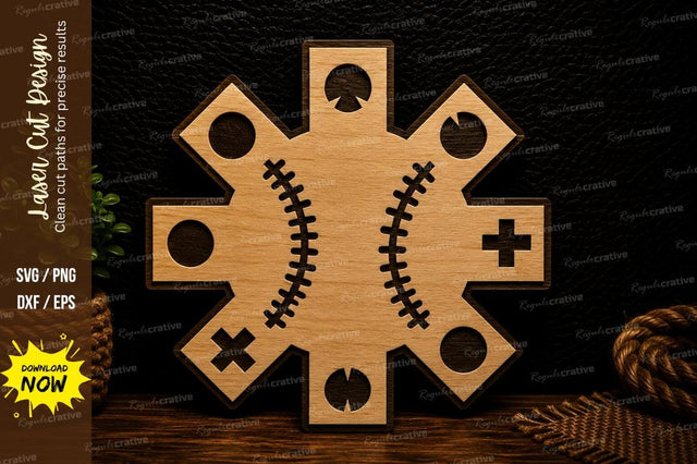 Baseball Medical Cross Laser Cut Svg Design SVG Regulrcrative 