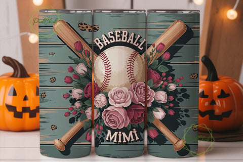 Baseball Mimi 20oz Tumbler Design Sublimation PixelChick 