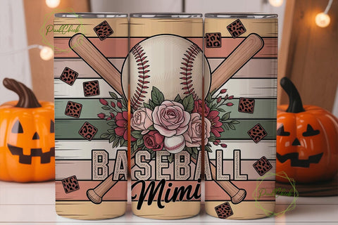 Baseball Mimi 20oz Tumbler Design Sublimation PixelChick 