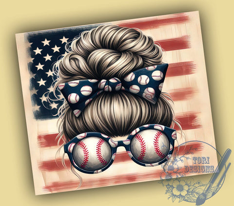 Baseball Mom 20oz Skinny Tumbler, Sports Fan Tumbler Png, Straight & Tapered Tumbler Wrap, Instant Digital Download Sublimation ToriDesigns 