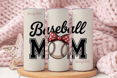 Baseball Mom 20oz Tumbler Wrap Sublimation DesignSVG 