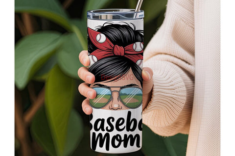 Baseball Mom 20oz Tumbler Wrap Sublimation DesignSVG 