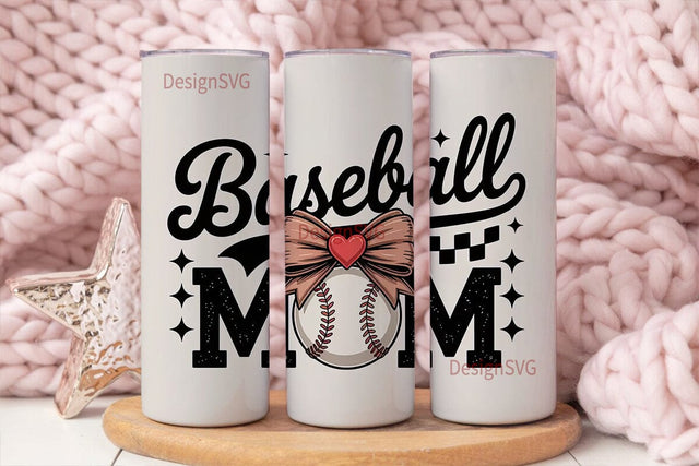 Baseball Mom 20oz Tumbler Wrap Sublimation DesignSVG 