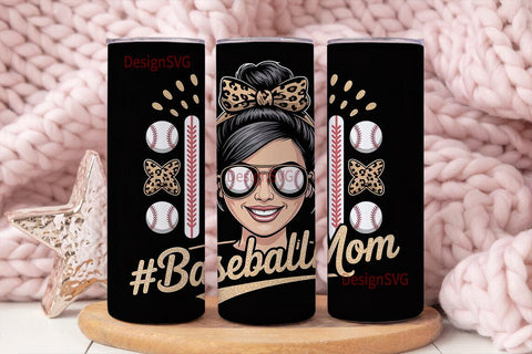 Baseball Mom 20oz Tumbler Wrap Sublimation DesignSVG 
