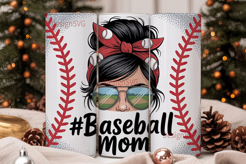 Baseball Mom 20oz Tumbler Wrap Sublimation DesignSVG 
