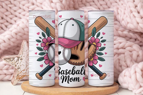 Baseball Mom 20oz Tumbler Wrap Sublimation DesignSVG 
