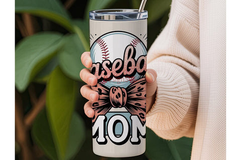 Baseball Mom 20oz Tumbler Wrap Sublimation DesignSVG 