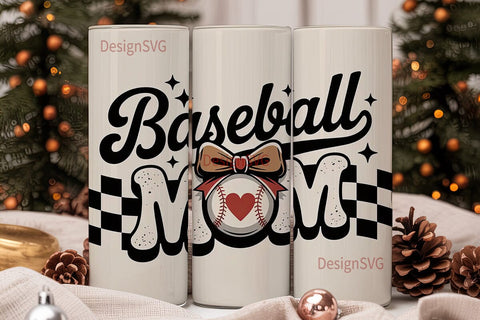 Baseball Mom 20oz Tumbler Wrap Sublimation DesignSVG 