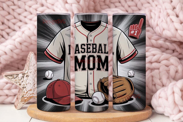Baseball Mom 20oz Tumbler Wrap Sublimation DesignSVG 
