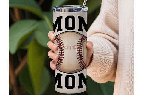 Baseball Mom 20oz Tumbler Wrap Sublimation DesignSVG 