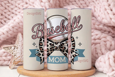Baseball Mom 20oz Tumbler Wrap Sublimation DesignSVG 