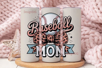 Baseball Mom 20oz Tumbler Wrap Sublimation DesignSVG 