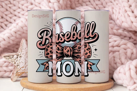 Baseball Mom 20oz Tumbler Wrap Sublimation DesignSVG 