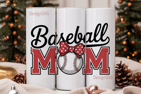 Baseball Mom 20oz Tumbler Wrap Sublimation DesignSVG 