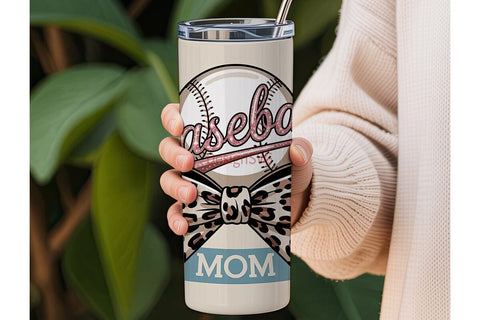 Baseball Mom 20oz Tumbler Wrap Sublimation DesignSVG 