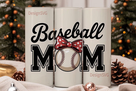 Baseball Mom 20oz Tumbler Wrap Sublimation DesignSVG 