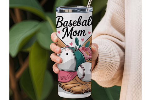 Baseball Mom 20oz Tumbler Wrap Sublimation DesignSVG 