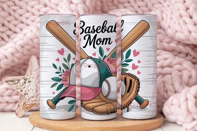 Baseball Mom 20oz Tumbler Wrap Sublimation DesignSVG 