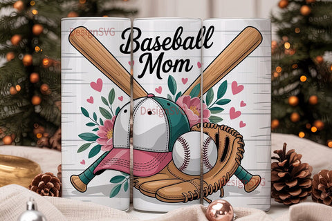 Baseball Mom 20oz Tumbler Wrap Sublimation DesignSVG 