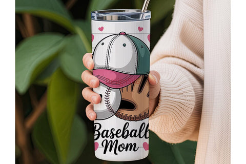 Baseball Mom 20oz Tumbler Wrap Sublimation DesignSVG 