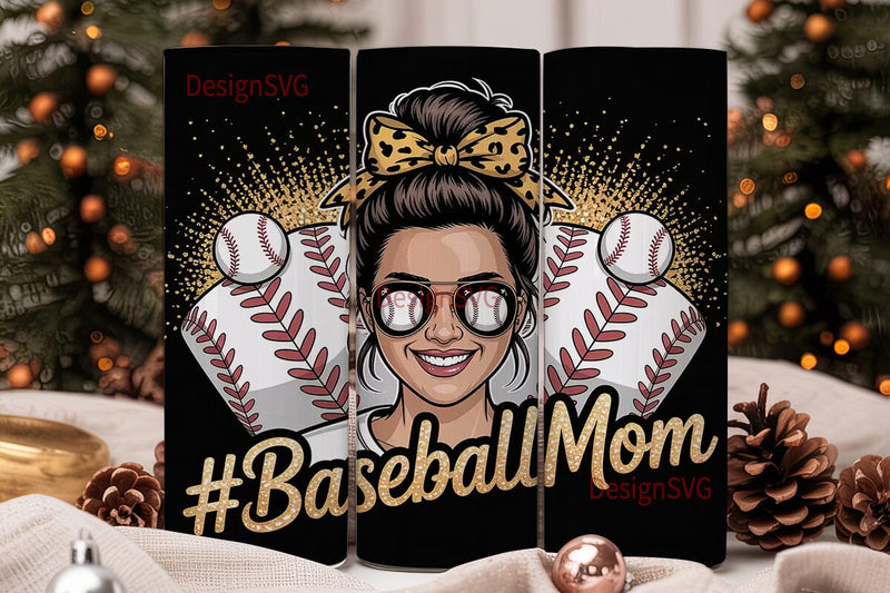 Baseball Mom 20oz Tumbler Wrap Sublimation DesignSVG 