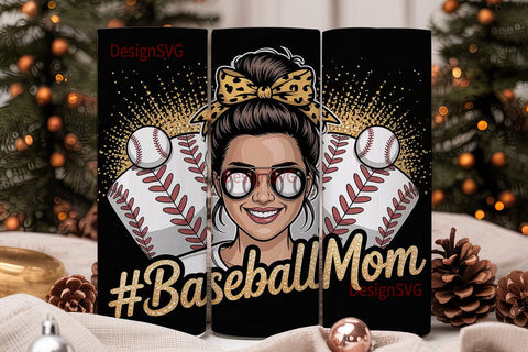 Baseball Mom 20oz Tumbler Wrap Sublimation DesignSVG 