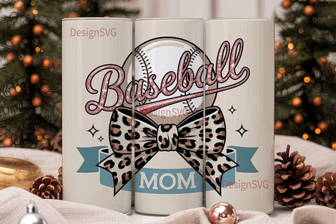 Baseball Mom 20oz Tumbler Wrap Sublimation DesignSVG 