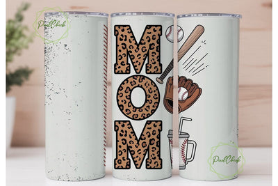Baseball Mom 20oz Tumbler Wrap Sublimation PixelChick 