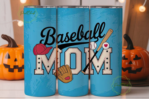 Baseball Mom 20oz Tumbler Wrap Sublimation PixelChick 