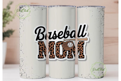 Baseball Mom 20oz Tumbler Wrap Sublimation PixelChick 