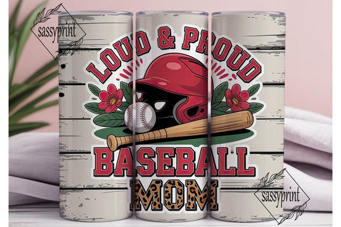 Baseball Mom 20oz Tumbler Wrap Sublimation sassyprint 
