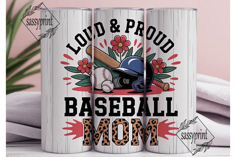 Baseball Mom 20oz Tumbler Wrap Sublimation sassyprint 