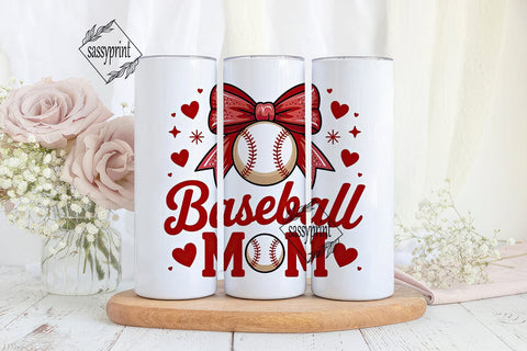 Baseball Mom 20oz Tumbler Wrap Sublimation sassyprint 