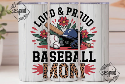 Baseball Mom 20oz Tumbler Wrap Sublimation sassyprint 