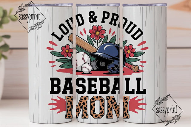 Baseball Mom 20oz Tumbler Wrap Sublimation sassyprint 