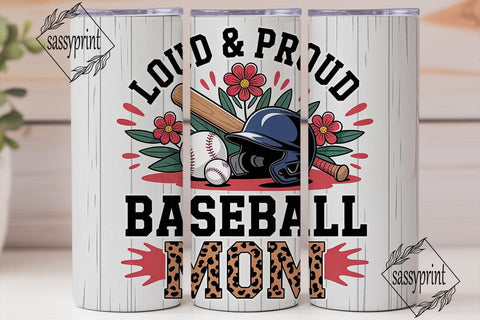 Baseball Mom 20oz Tumbler Wrap Sublimation sassyprint 