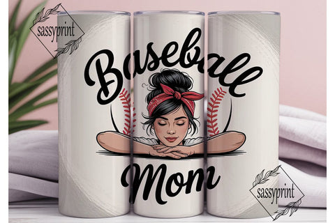 Baseball Mom 20oz Tumbler Wrap Sublimation sassyprint 