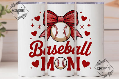 Baseball Mom 20oz Tumbler Wrap Sublimation sassyprint 