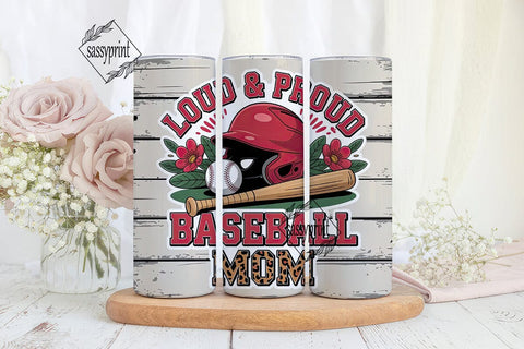 Baseball Mom 20oz Tumbler Wrap Sublimation sassyprint 